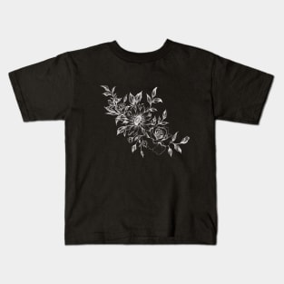 Sun Flower and Roses Tattoo Design Kids T-Shirt